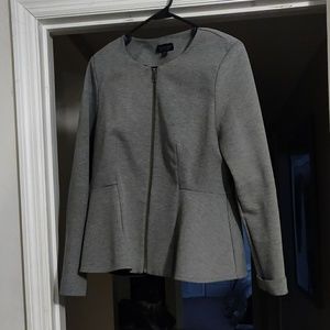 TopShop Peplum Zip Up Cardigan